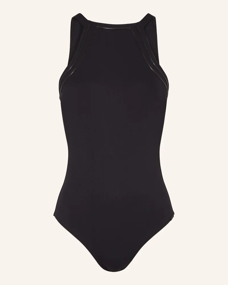 Maryan Mehlhorn High-Neck-Badeanzug Softline schwarz Schwarz