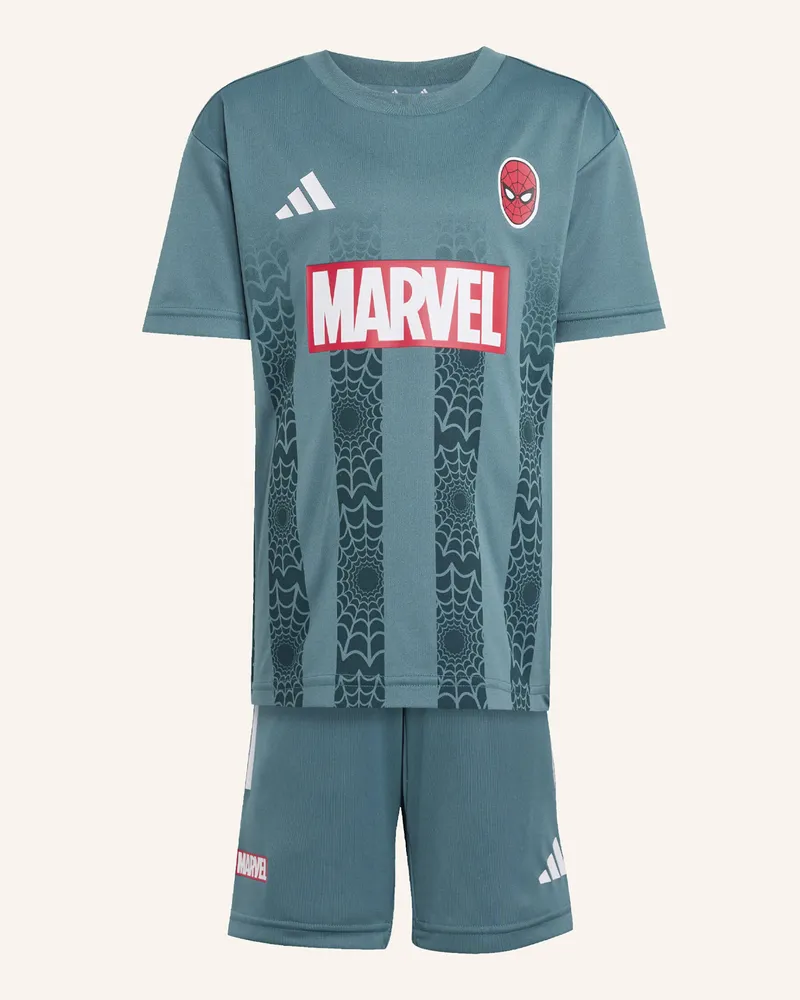 adidas MARVEL SPIDER-MAN T-SHIRT-SET FÜR KINDER Türkis