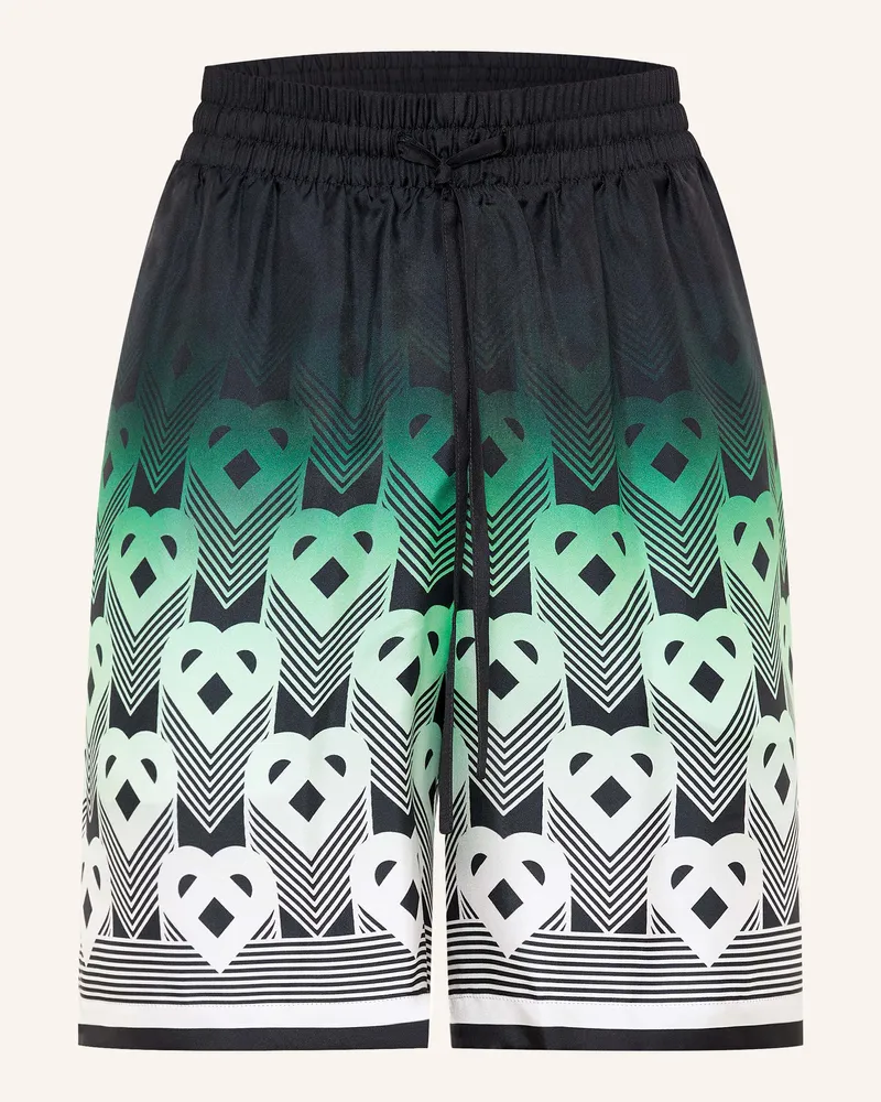 Casablanca Paris Seidenshorts Relaxed Fit gruen Dunkelblau