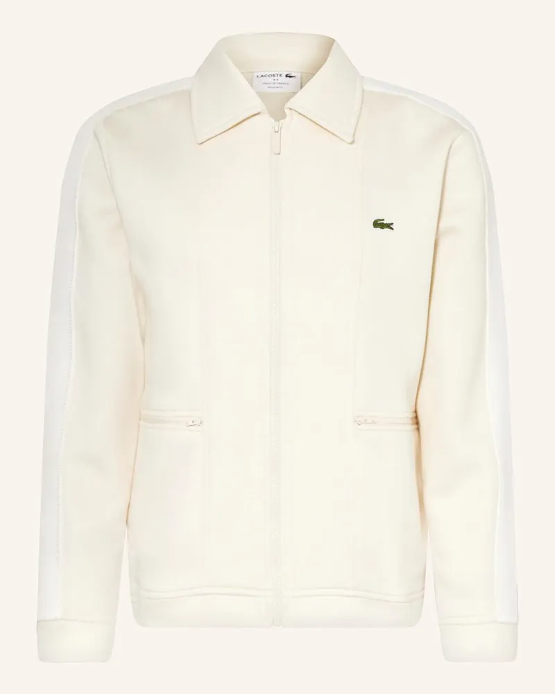 Lacoste Jacke mit Galonstreifen Weiss