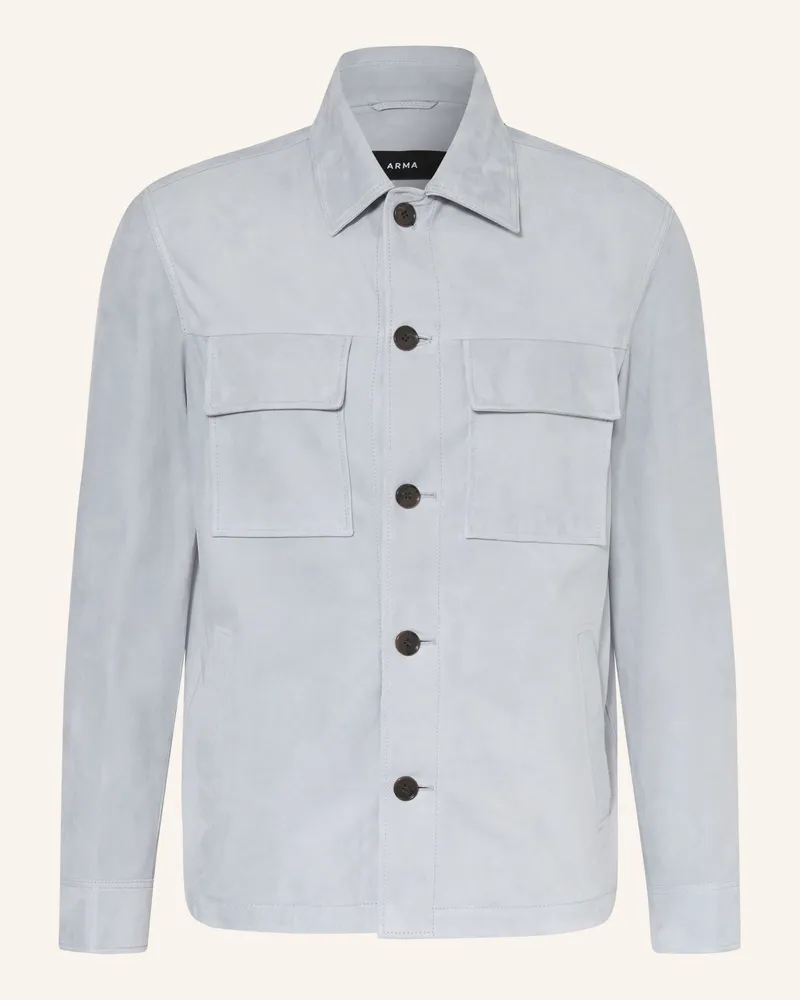 Arma Leder-Overjacket MEX Hellblau
