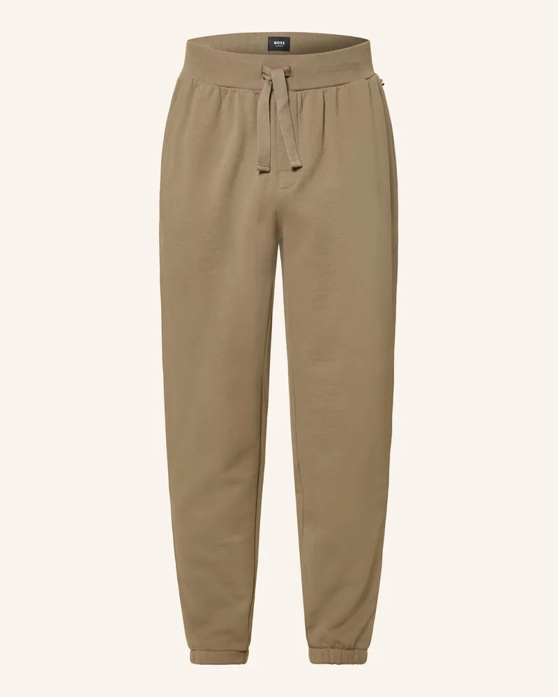 HUGO BOSS Lounge-Hose Chevron braun Khaki