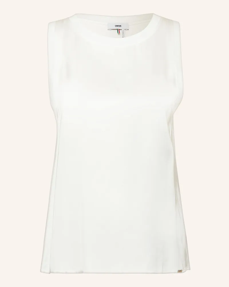 cinque Top CIVAN im Materialmix Weiss