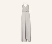 Abendkleid Mit Glitzergarn grau