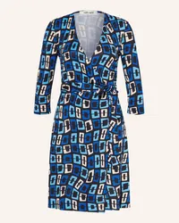 Diane von Furstenberg Wickelkleid NEW JULIAN aus Seide mit 3/4-Arm Blau