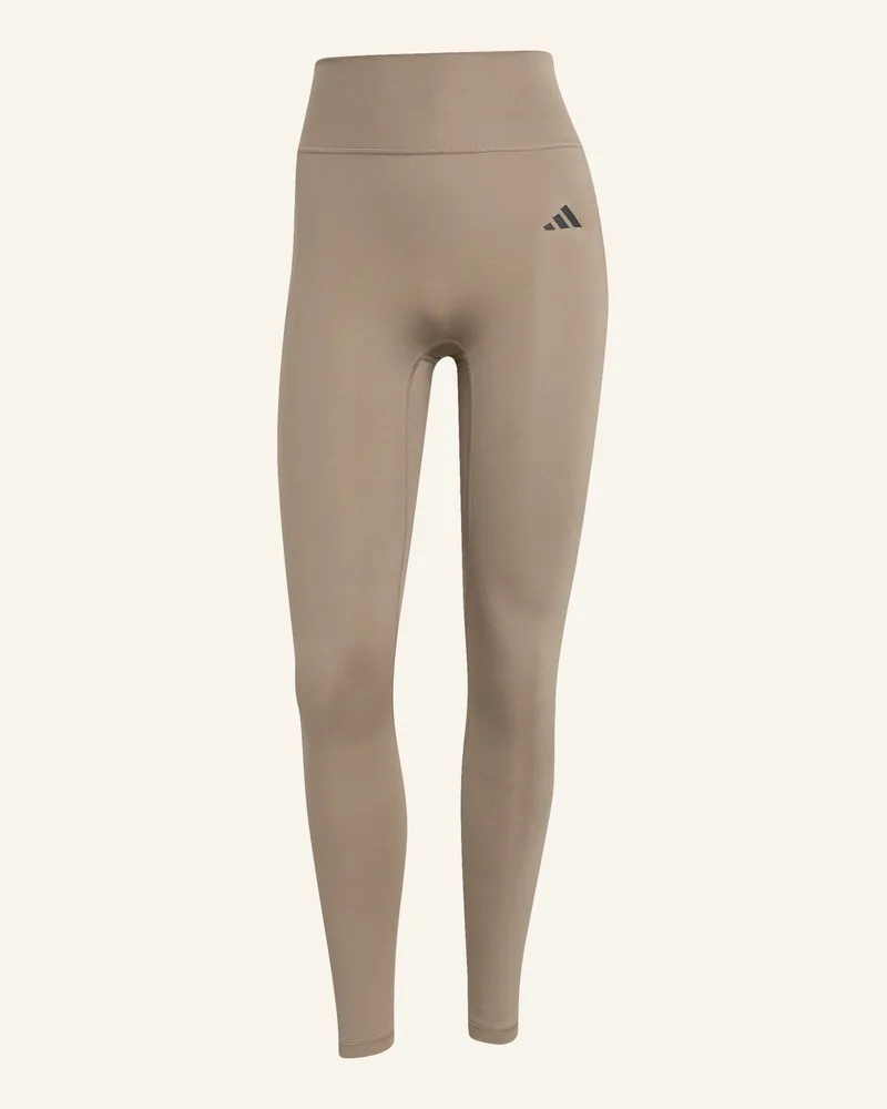 adidas OPTIME ESSENTIALS 7/8-LEGGINGS OHNE VORDERNAHT Braun