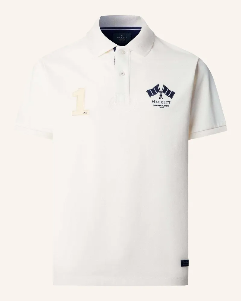 Hackett Poloshirt Heritage Lrc Flag weiss Creme