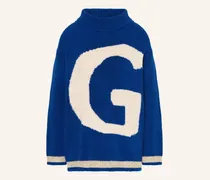 Oversized-Pullover mit Alpaka und Glitzergarn