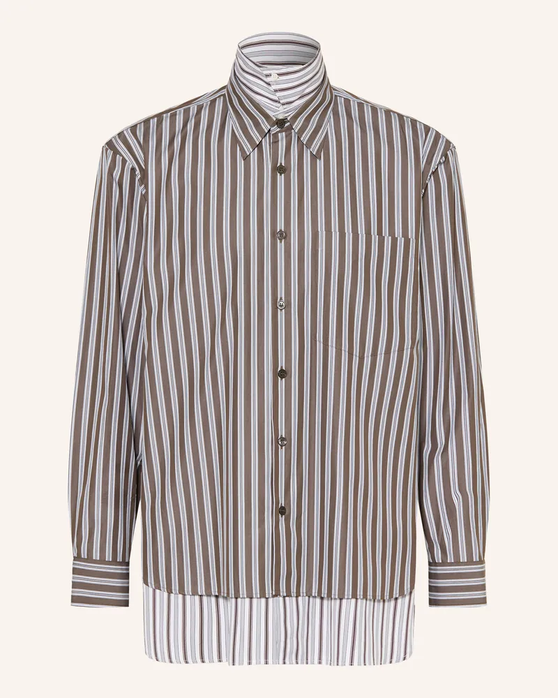 Dries van Noten Hemd Loose Fit braun Braun