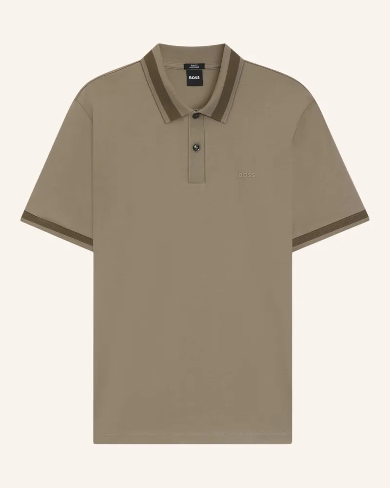 HUGO BOSS Poloshirt H-PHILLIPSON 200 Slim Fit Braun