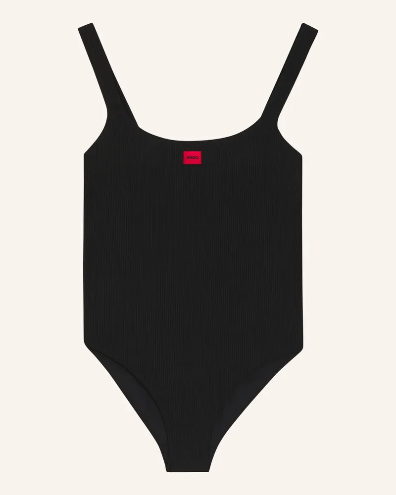 HUGO BOSS Badeanzug SIGNATURE SWIMSUIT Schwarz