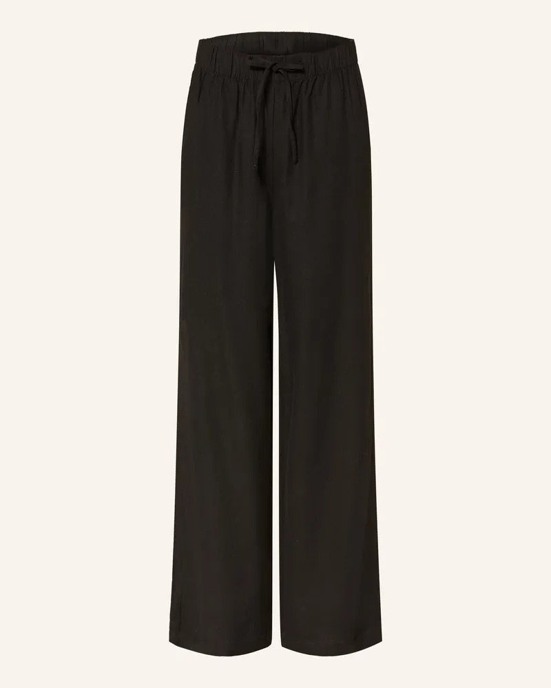 only Marlenehose mit Leinen Schwarz