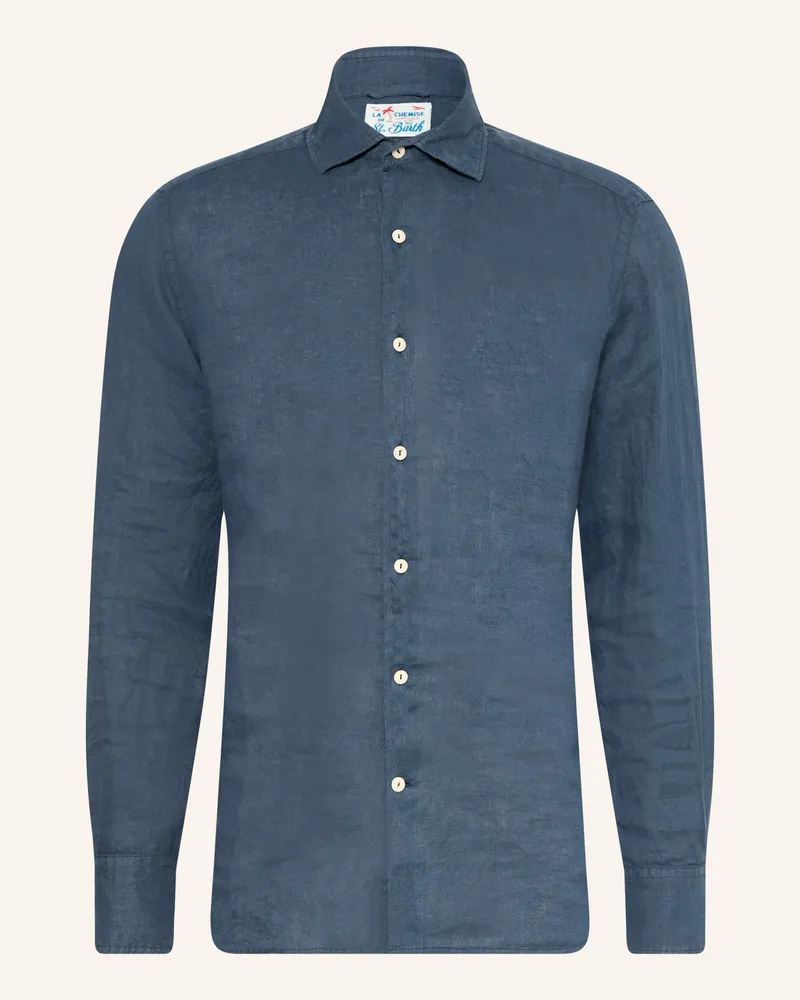 MC2 Saint Barth Resorthemd Pamplona Comfort Fit Aus Leinen blau Dunkelblau
