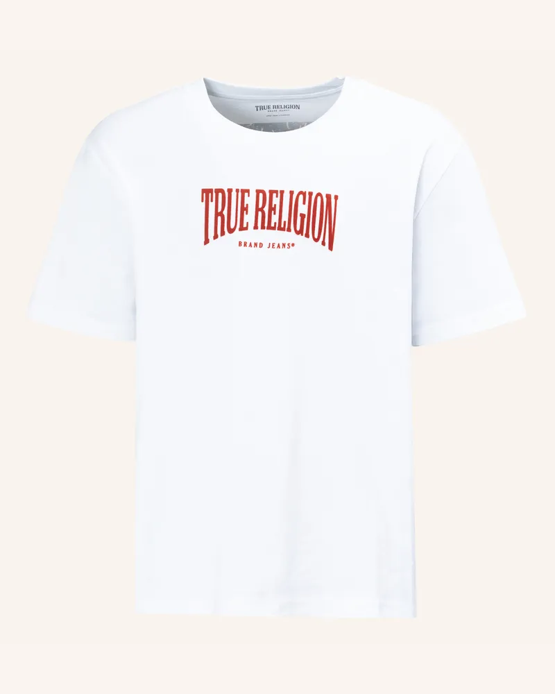True Religion T-Shirt weiss Weiss