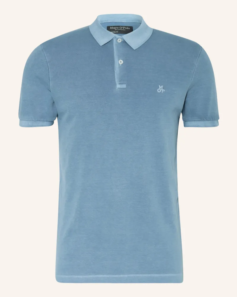 Marc O'Polo Piqué-Poloshirt Shaped Fit blau Hellblau