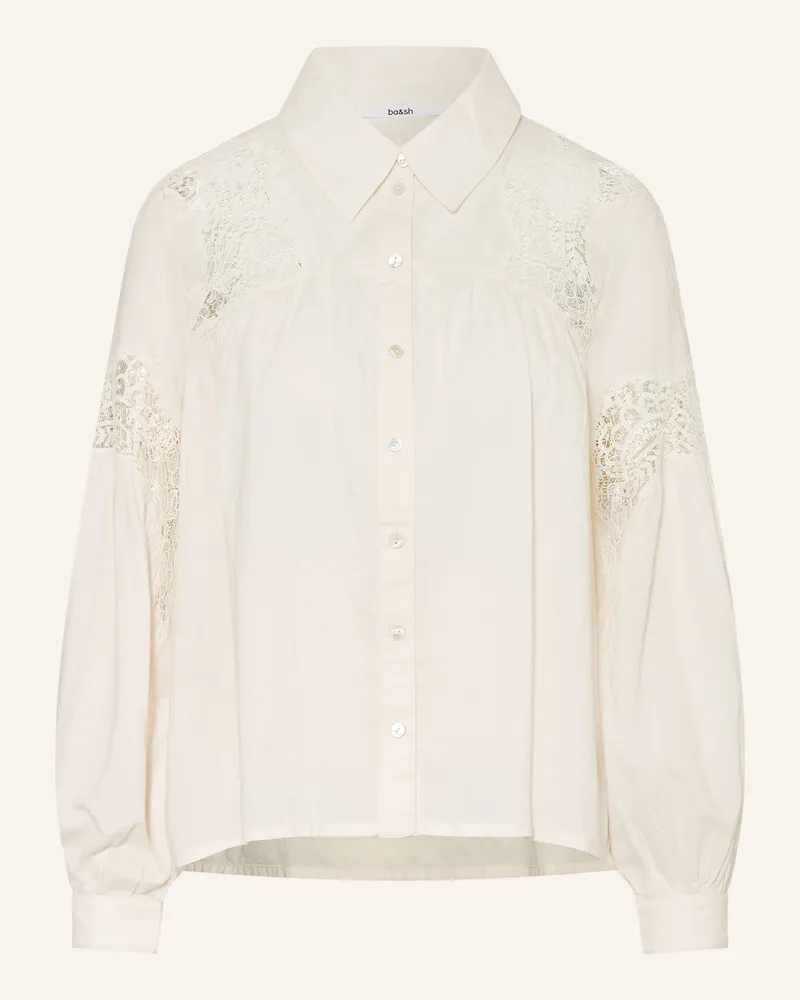 ba&sh Hemdbluse Roseanne Mit Spitze weiss Creme
