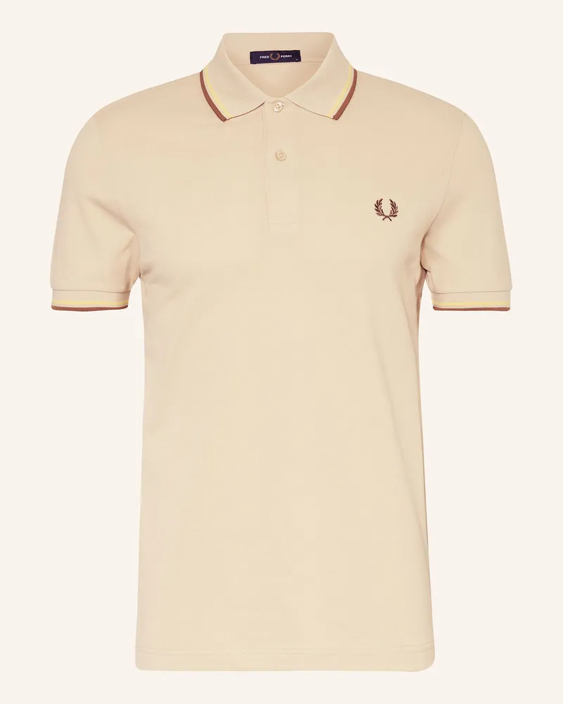 Fred Perry Piqué-Poloshirt Beige