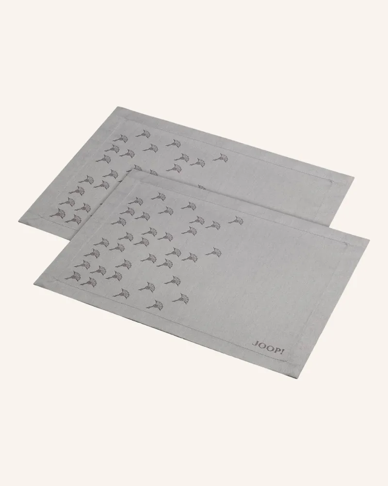 JOOP! 2er-Tischset Faded Cornflower silber Platin