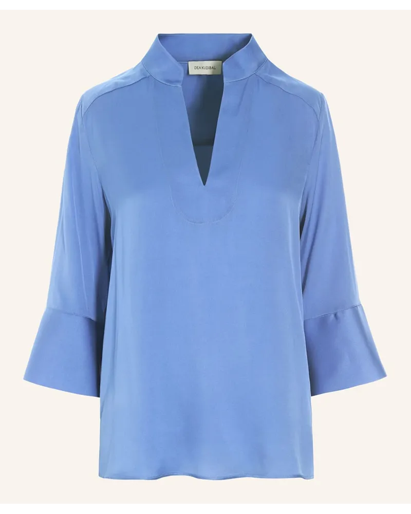 Kudibal Seidenbluse LYSANNA mit 3/4-Arm Blau