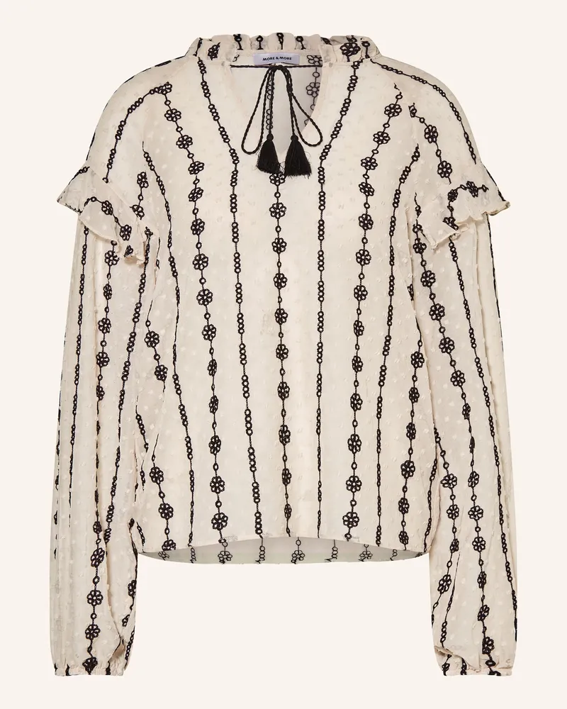 More & More Blusenshirt Mit Volants weiss Ecru