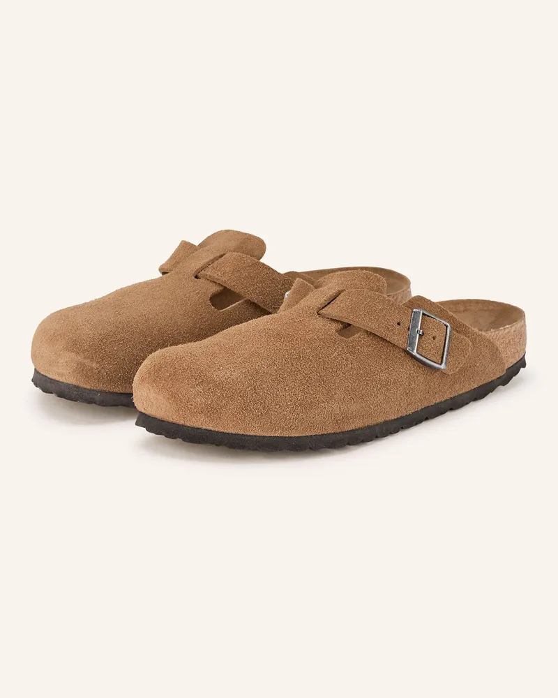 Birkenstock Pantoletten BOSTON SOFT FOOTBED Braun