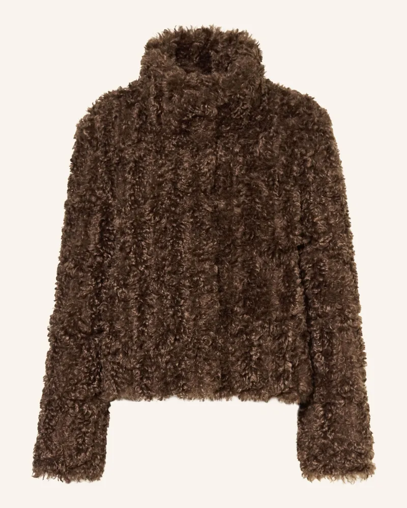 lilienfels Kunstfell-Jacke braun Dunkelbraun