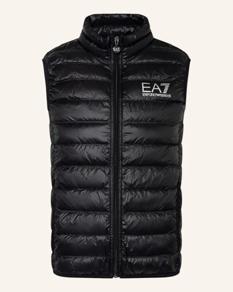 EA7 Lightweight-Daunenweste Schwarz