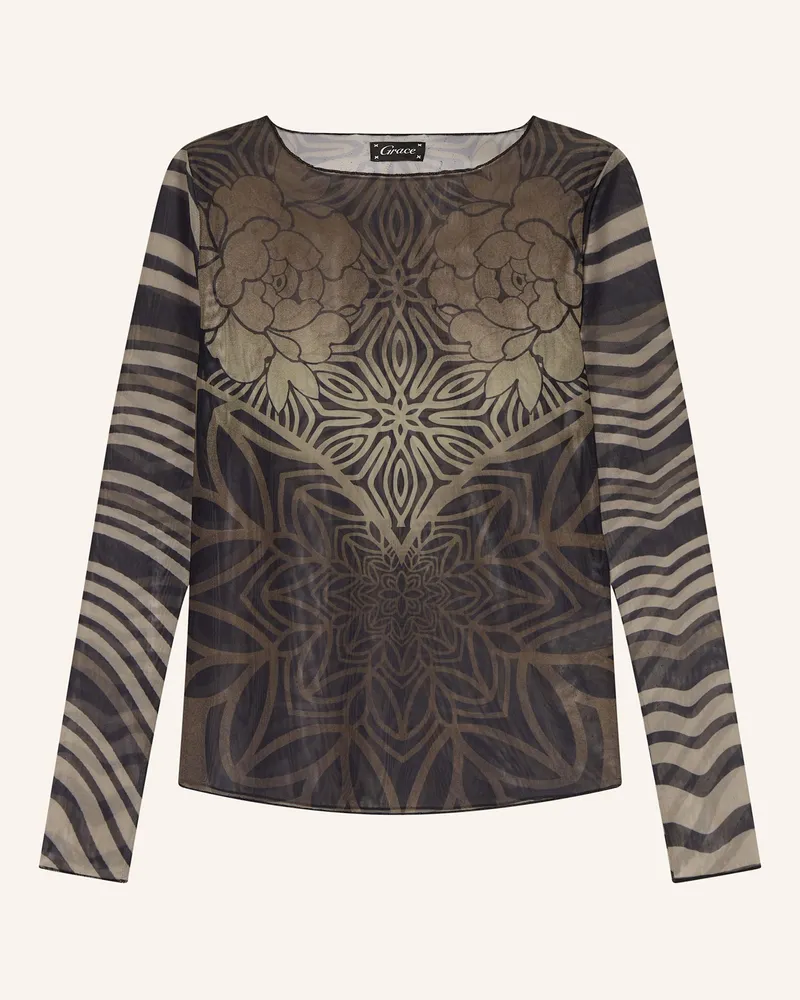 Grace Longsleeve aus Mesh Schwarz