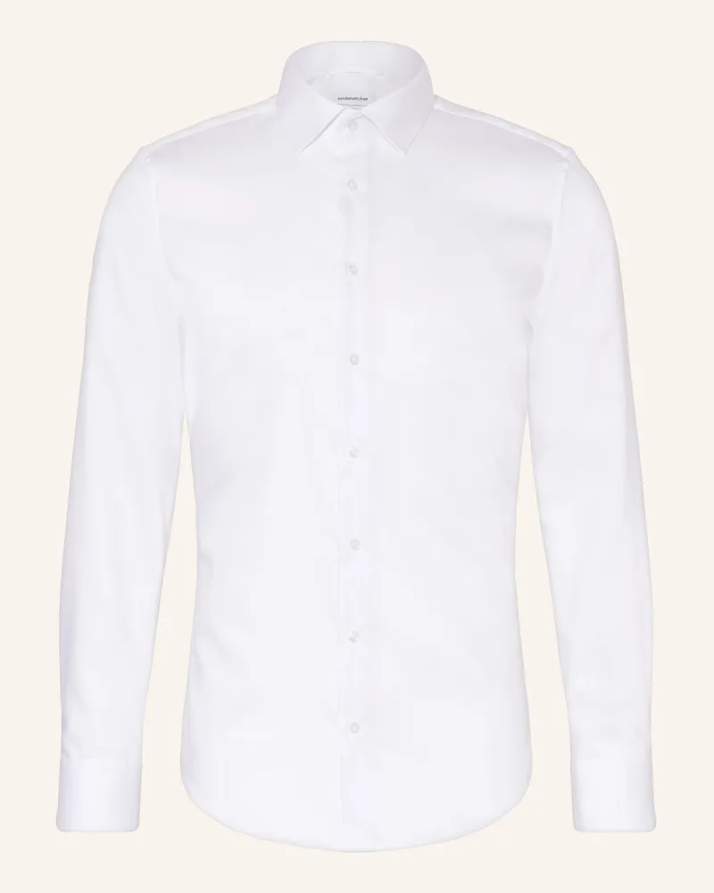 Seidensticker Hemd Slim Fit weiss Weiss