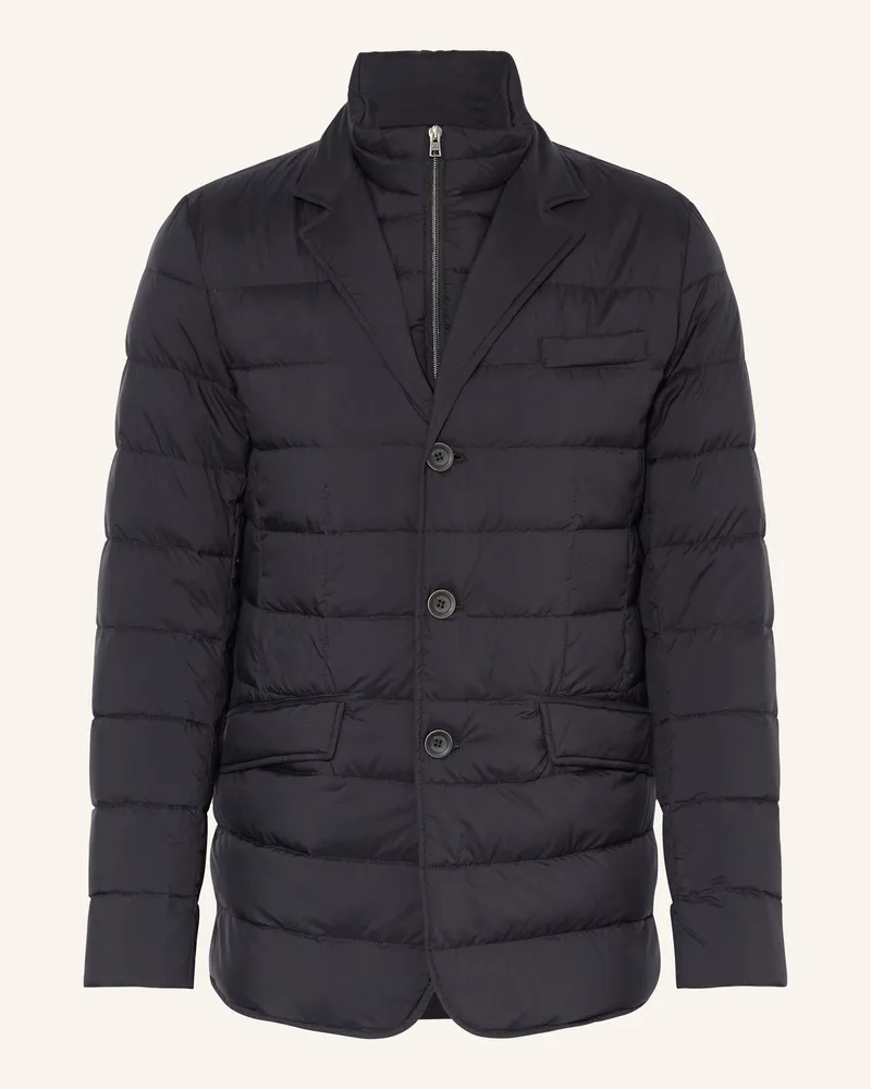 Herno Lightweight-Daunenjacke mit herausnehmbarer Blende Schwarz