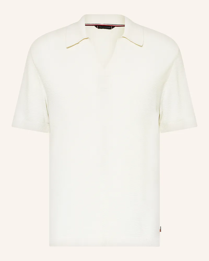 Tommy Hilfiger Strick-Poloshirt Regular Fit weiss Creme