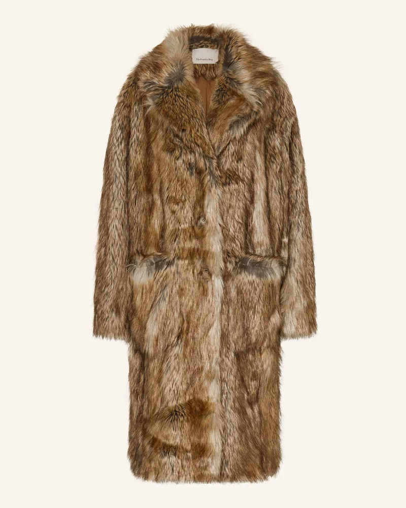 FRANKIE Shop Kunstfell-Mantel RELLA Hellbraun