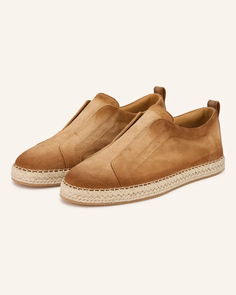 Santoni Espadrilles Vic beige Cognac