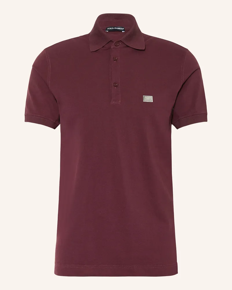 Dolce & Gabbana Piqué-Poloshirt rot Fuchsia