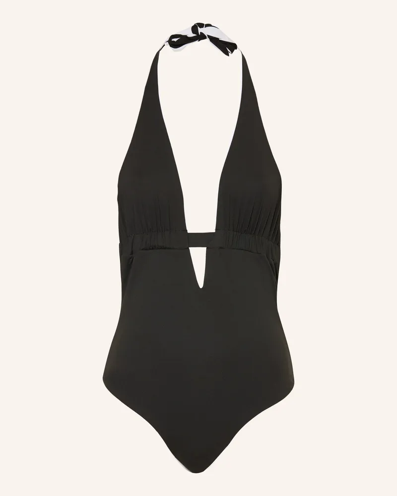 Max Mara Neckholder-Badeanzug Bchchenzia Mit Cut-Out schwarz Schwarz