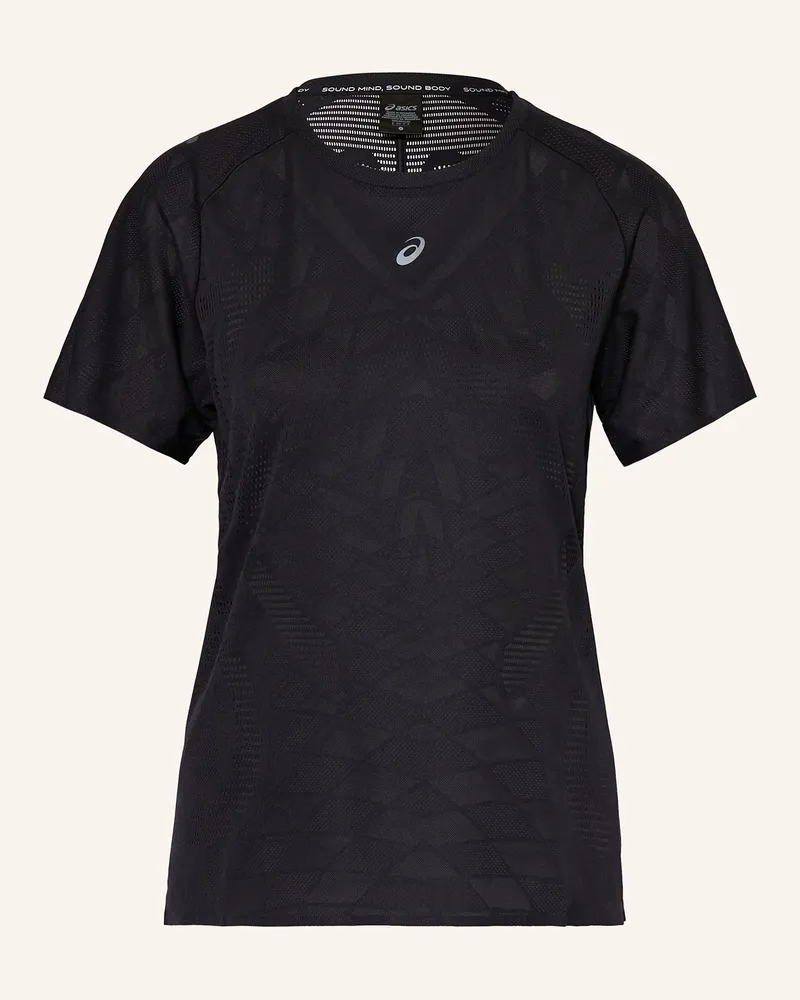 Asics Laufshirt Metarun Ss Top schwarz Schwarz