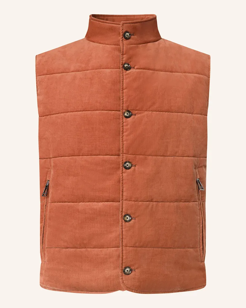 windsor. Steppweste Erice Aus Cord orange Dunkelorange