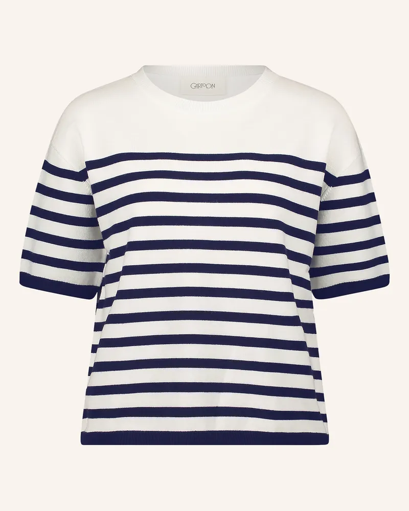 Cartoon Strickshirt weiss Weiss