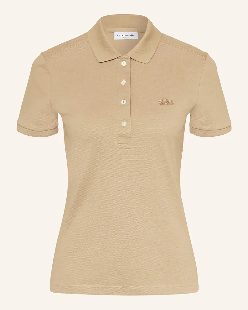 Lacoste Piqué-Poloshirt Slim Fit Hellbraun