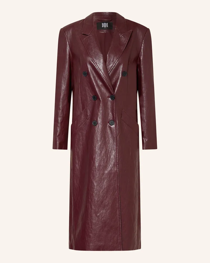 Riani Mantel in Lederoptik Dunkellila