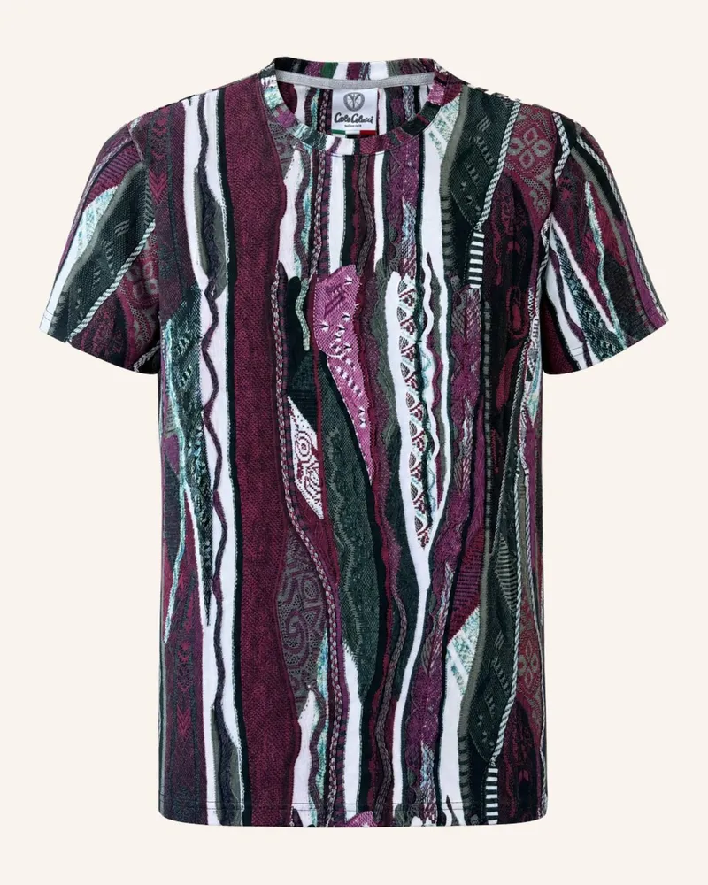 Carlo Colucci Knit Print Story T-Shirt Fiaider rot Rot