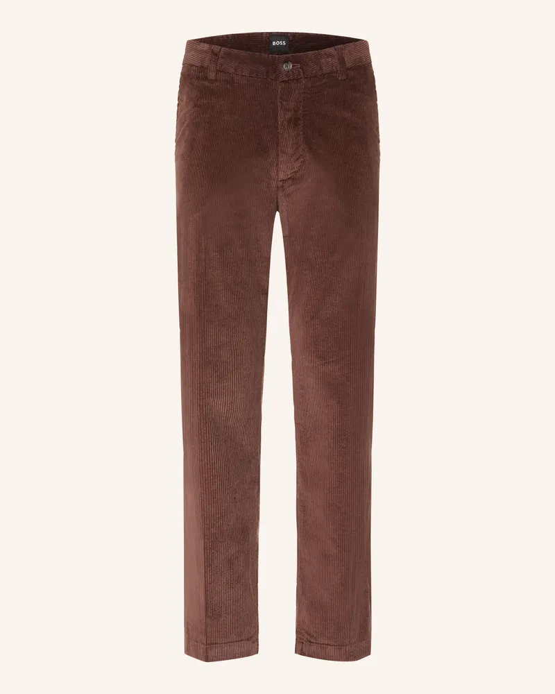 HUGO BOSS Cordhose Kane Extra Slim Fit braun Dunkelbraun