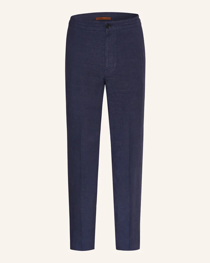 Ermenegildo Zegna Leinenhose Extra Slim Fit blau B09