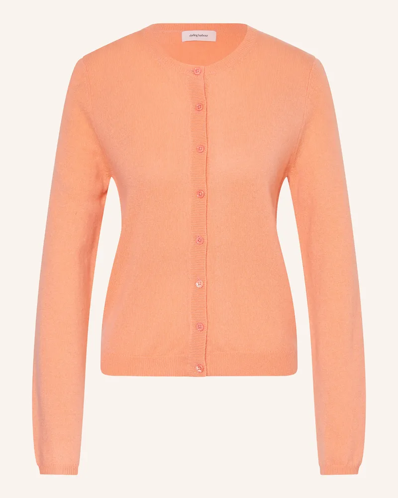 Darling Harbour Strickjacke aus Cashmere Hellorange