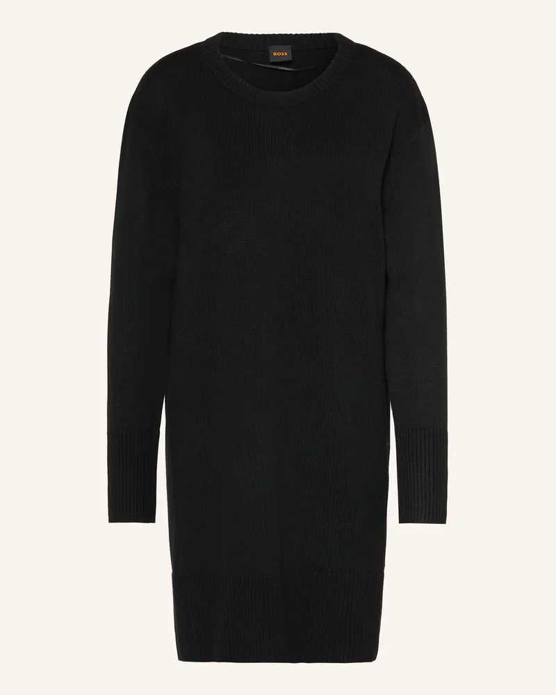 HUGO BOSS Strickkleid Ferinea schwarz Schwarz