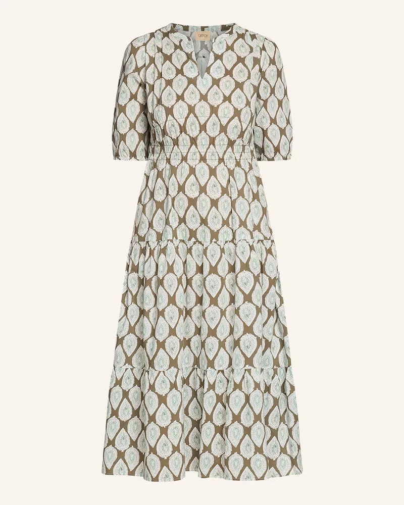 Cartoon Kleid gruen Khaki