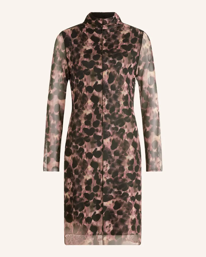 Cartoon Mesh-Kleid Dunkelbraun