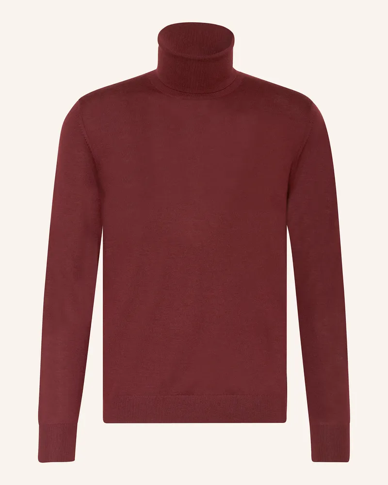 Strokesman's Rollkragenpullover rot Dunkelrot