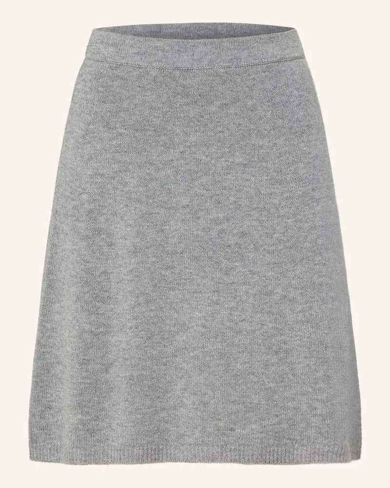 ALLUDE Strickrock Mit Cashmere grau Grau