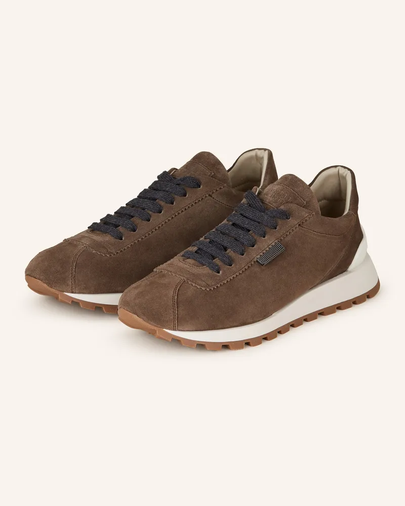 Brunello Cucinelli Sneaker rot Braun
